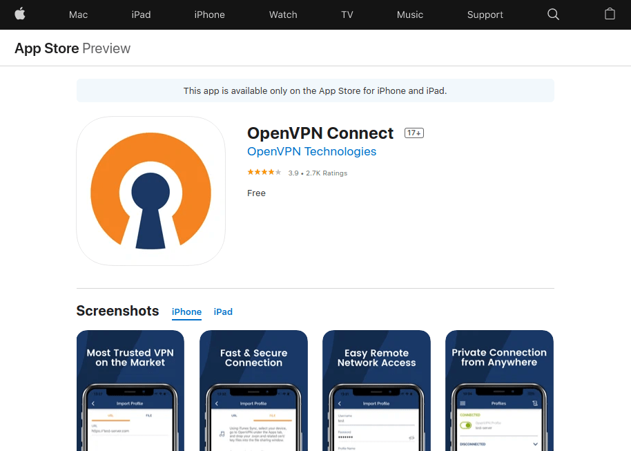 Set Up OpenVPN Connect with .ovpn profile for Apple iOS (iPhone, iPad