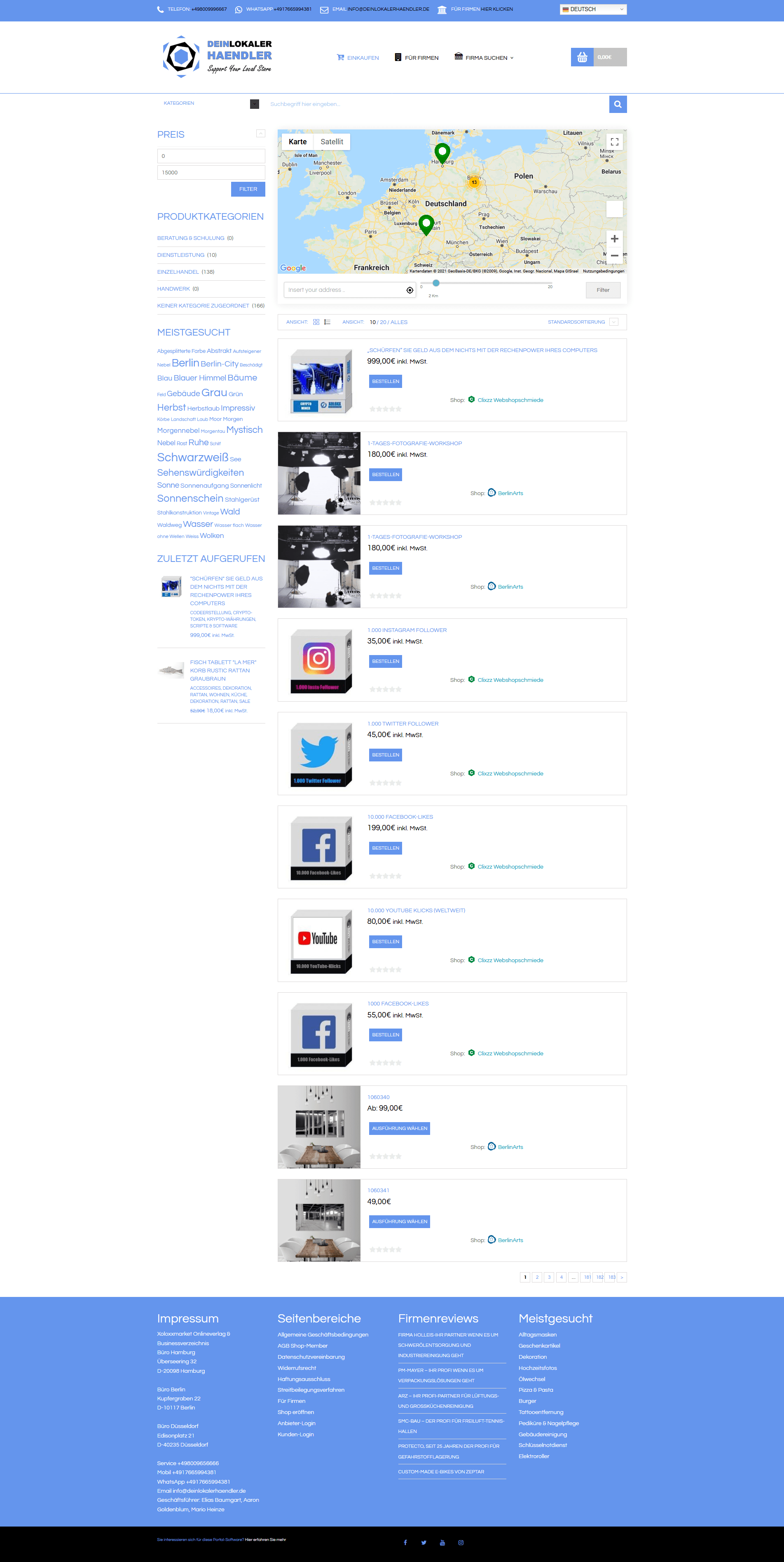 Riesiger MultiVendorMarktplatz mit CashbackFunktion Individuelle