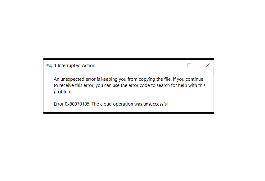 How to Fix OneDrive Error Code 0x80070185? • 2022