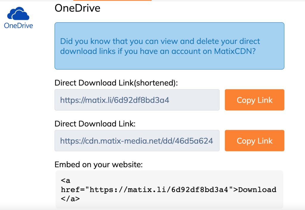 Create Direct Download Link for OneDrive Files 2024