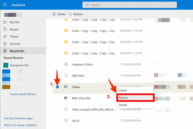 How to Recover Files Deleted from OneDrive Recycle Bin?