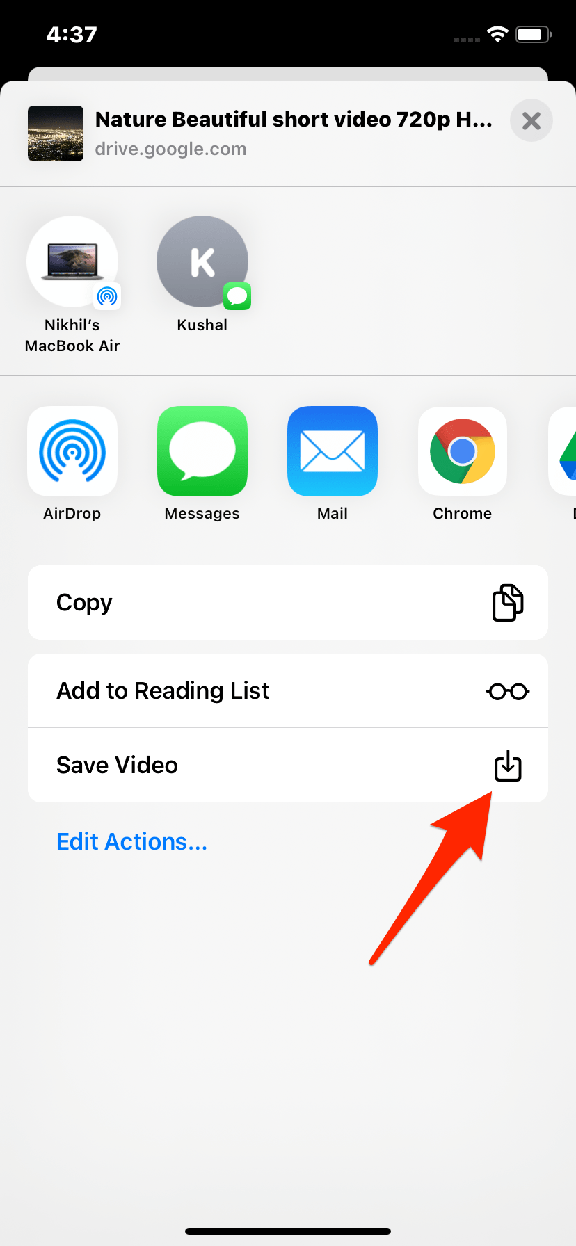 How to Download Google Drive Video to iPhone Camera Roll?