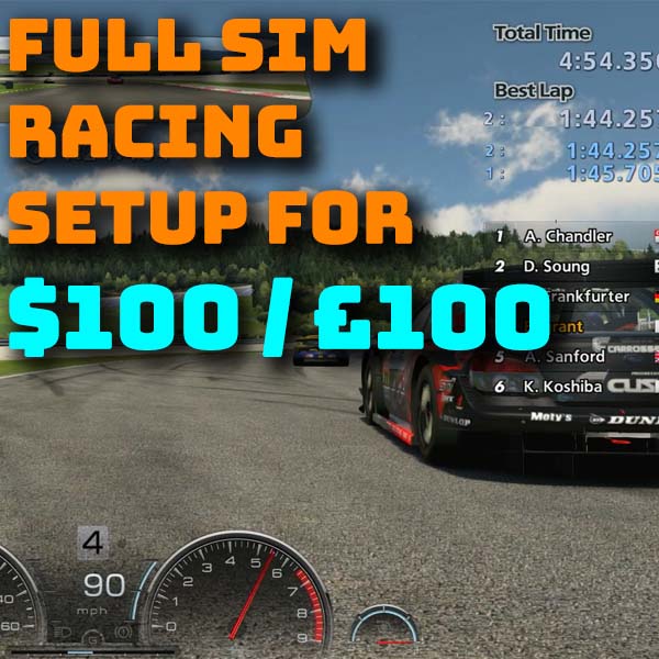 Full Sim Racing setup on a 100 or £100 budget. Computer, steering