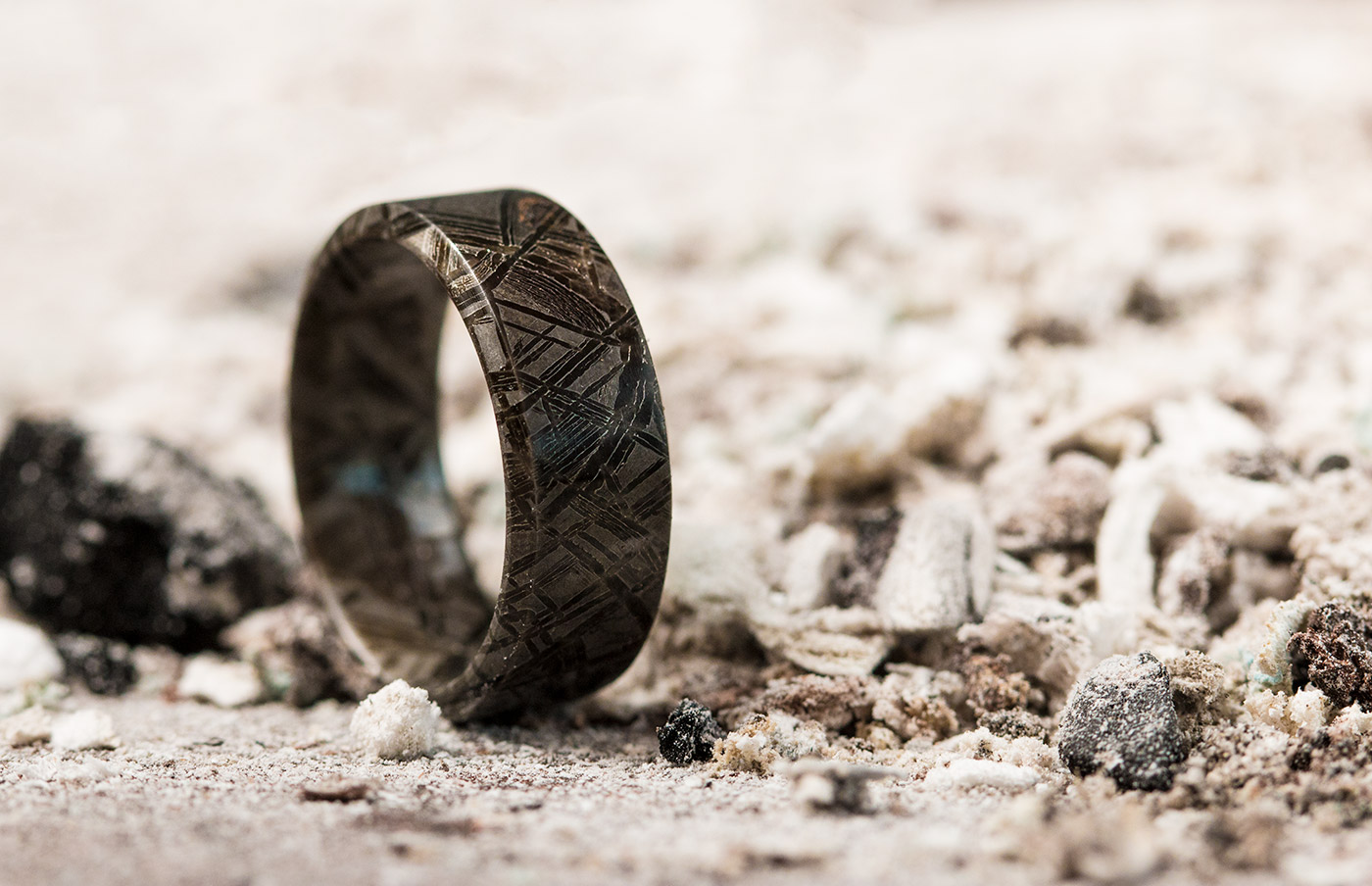 Custom Made Meteorite Ring By Windestal