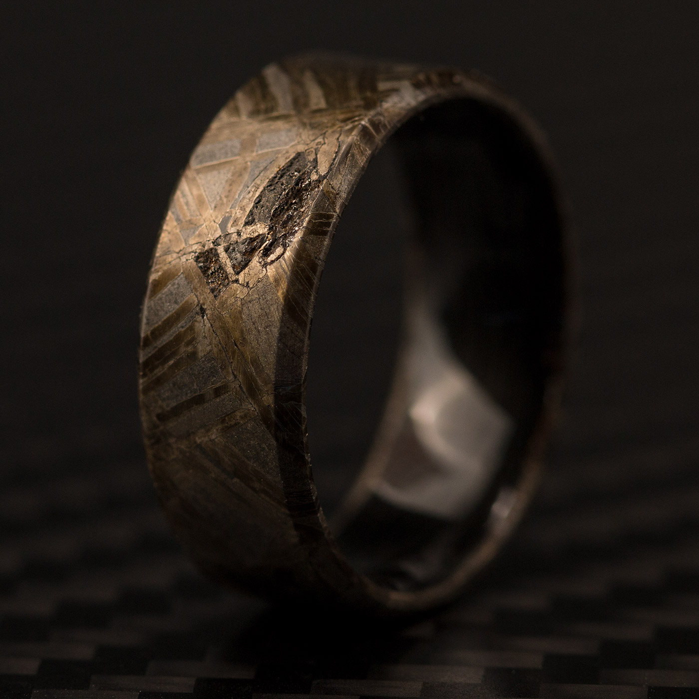 Custom Made Meteorite Ring By Windestal