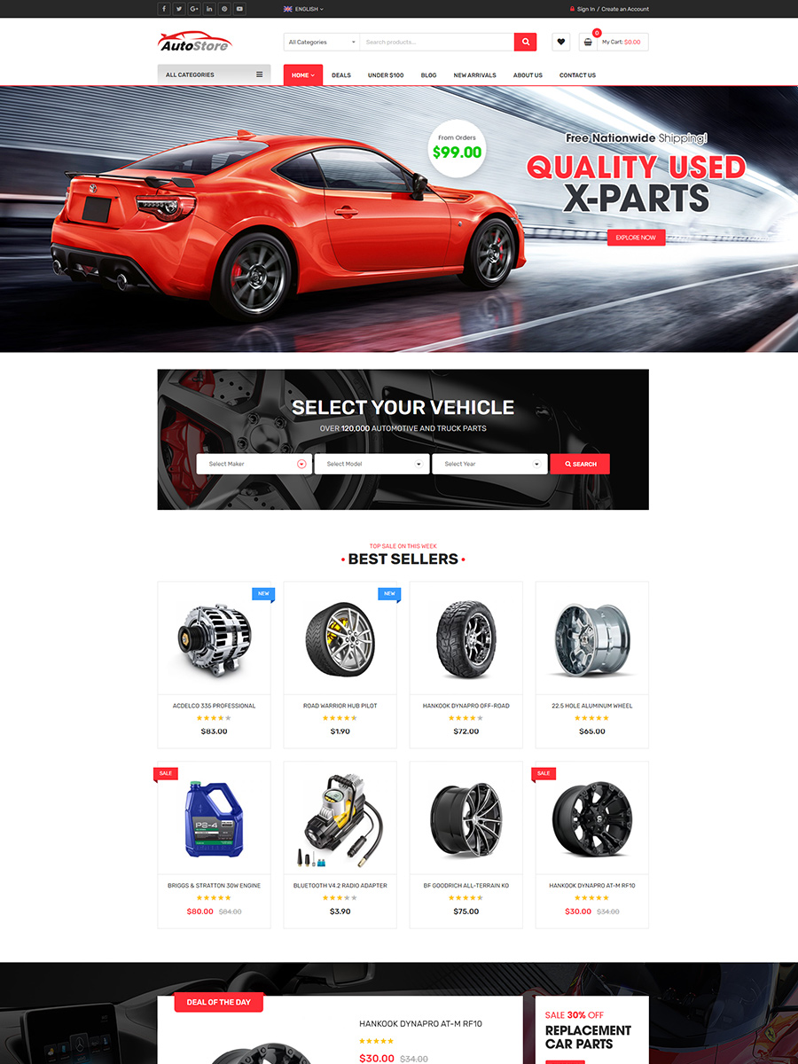 Top 10 Auto Parts Magento Themes & Templates in 2024 BZOTech
