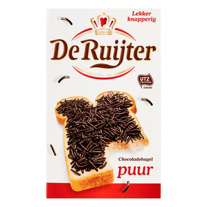  De Ruijter Chocolate sprinkles pure (De Ruijter Chocolade hagelslag