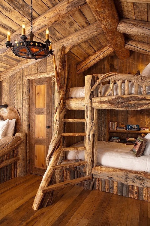 Log Cabin Bunk Beds, Montana 高清图片，堆糖，美图壁纸兴趣社区