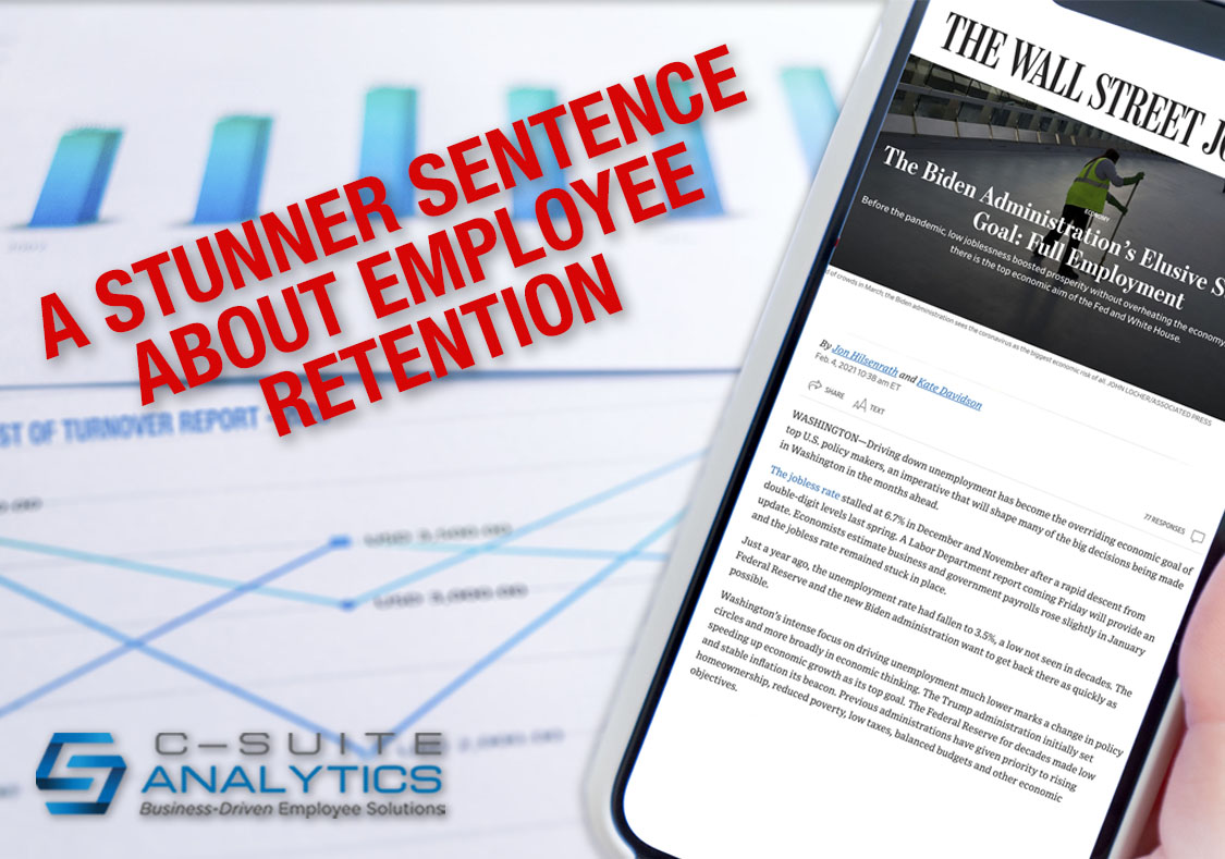 The Wall Street Journal Stunner Fact On Employee Retention