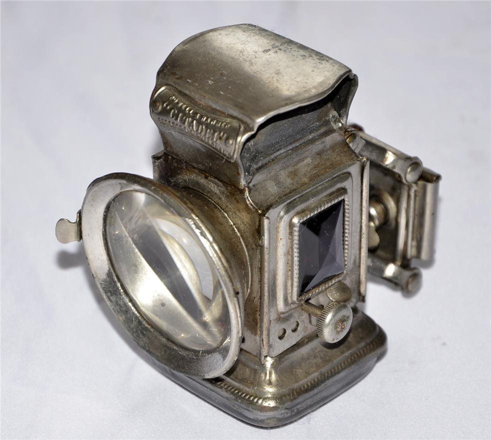 VINTAGE ANTIQUE POWELL & HANMER 'CITADEL' ENGLAND BICYCLE OIL LAMP