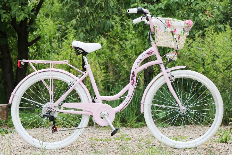 RÓŻOWY ROWER MIEJSKI DAMSKI 26 7 BIEGÓW KOMUNIA ! 7602294081