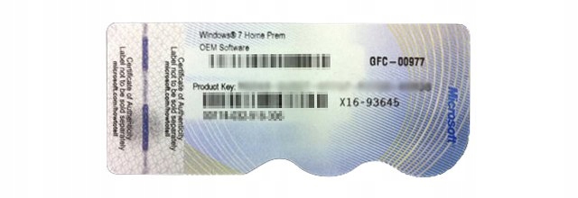 Licencja Microsoft Windows 7 Home Premium OEM COA 7233013405
