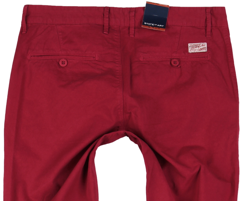 STATE OF ART chino CZERWONE SPODNIE JEANS W34 L36 7050747490