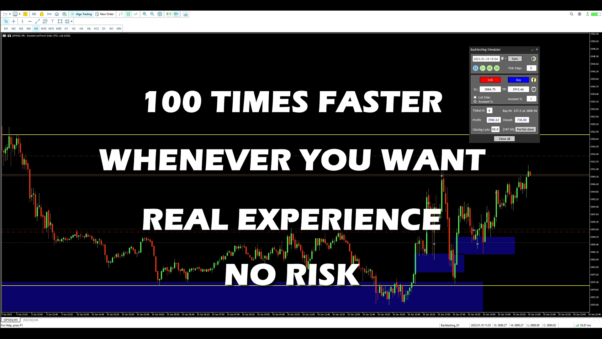 Buy the 'Backtesting Simulator MT5' Technical Indicator for MetaTrader