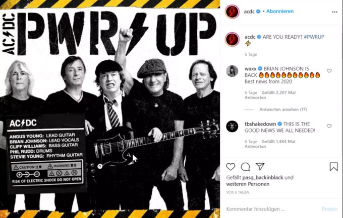 AC/DC ist mit neuer Single «Shot In The Dark» zurück