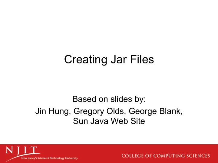 [PPT] What is a Jar File? Java archive (jar) files are compressed