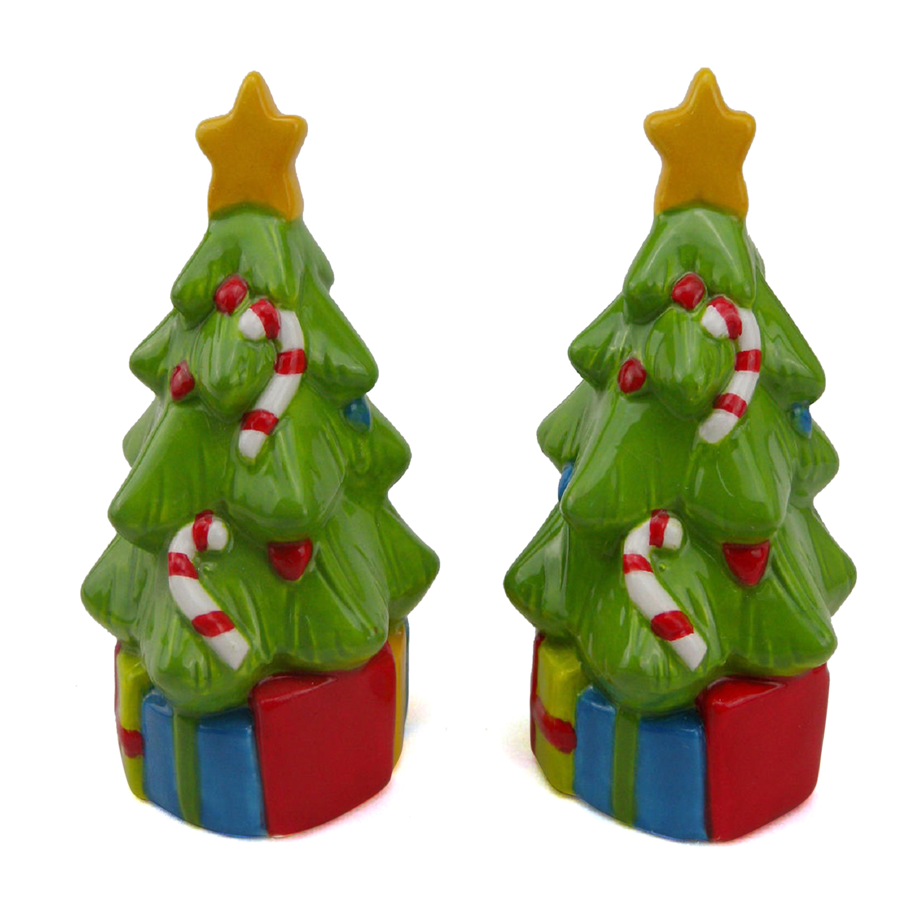 Christmas Tree Shaker Trim A Home® Ceramic Christmas Tree Salt and Pepper Shakers Shop Your