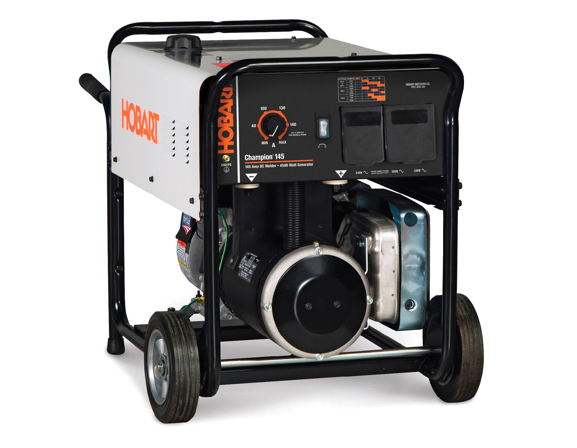Hobart Champion 145 Welder/Generator w/ Recoil Start Engine & GFCI