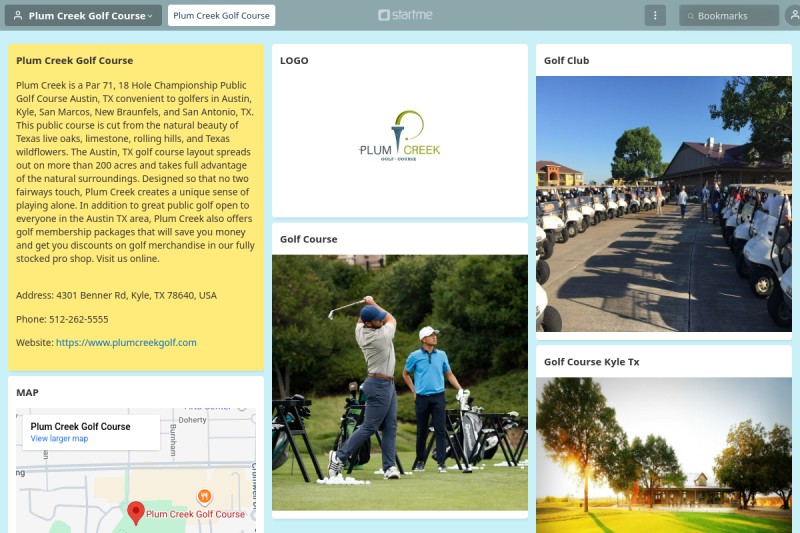 Plum Creek Golf Course start.me