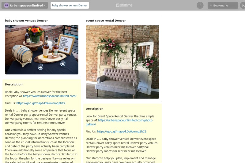 baby shower venues Denver start.me