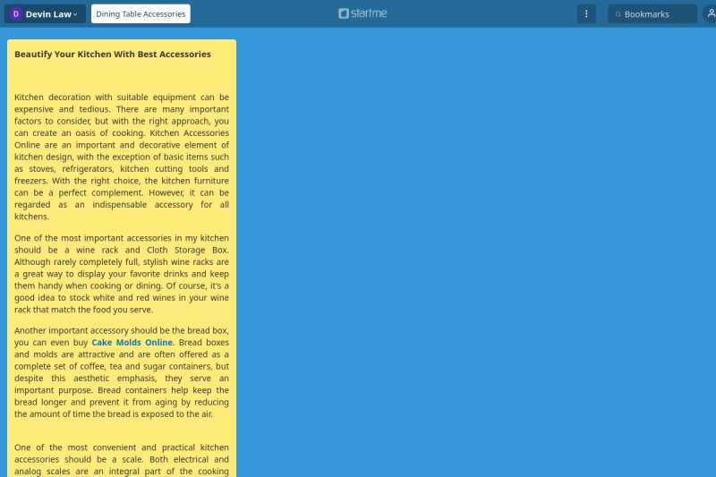 Dining Table Accessories start.me