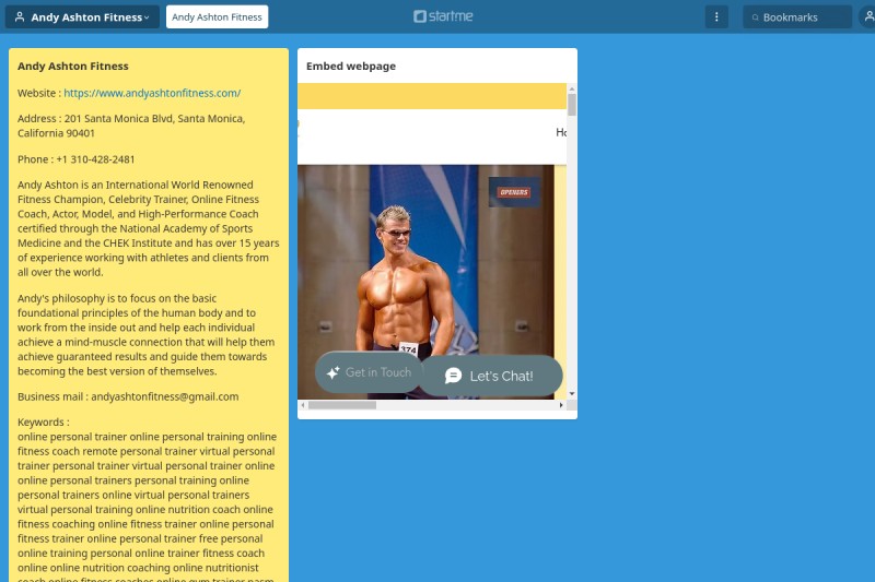 Andy Ashton Fitness start.me