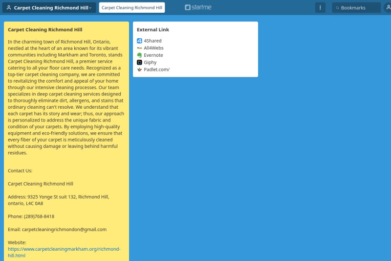 Carpet Cleaning Richmond Hill start.me