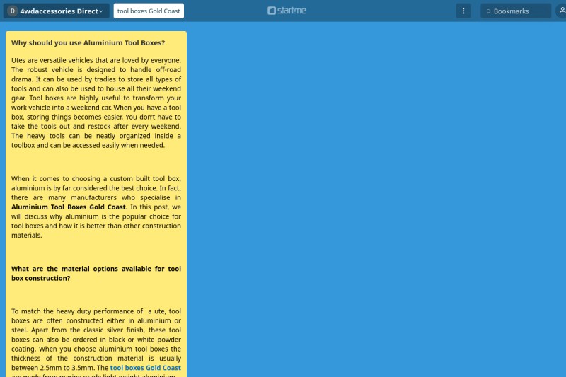 tool boxes Gold Coast start.me