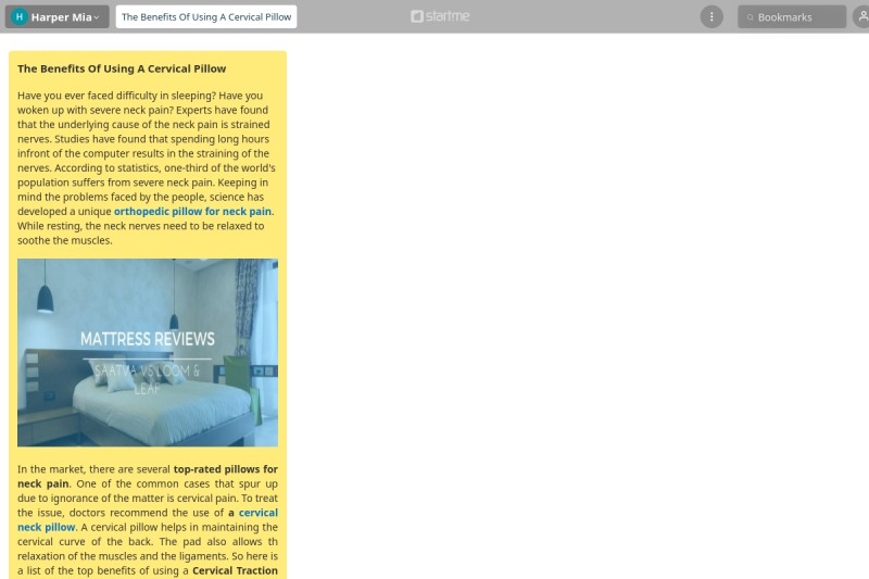 The Benefits Of Using A Cervical Pillow start.me