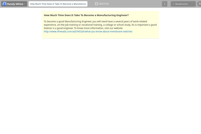 How Much Time Does It Take To a Manufacturing Engineer? start.me