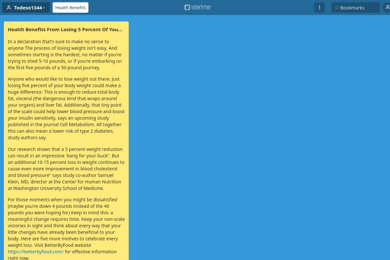 Health Benefits start.me