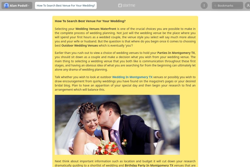 How To Search Best Venue For Your Wedding? start.me