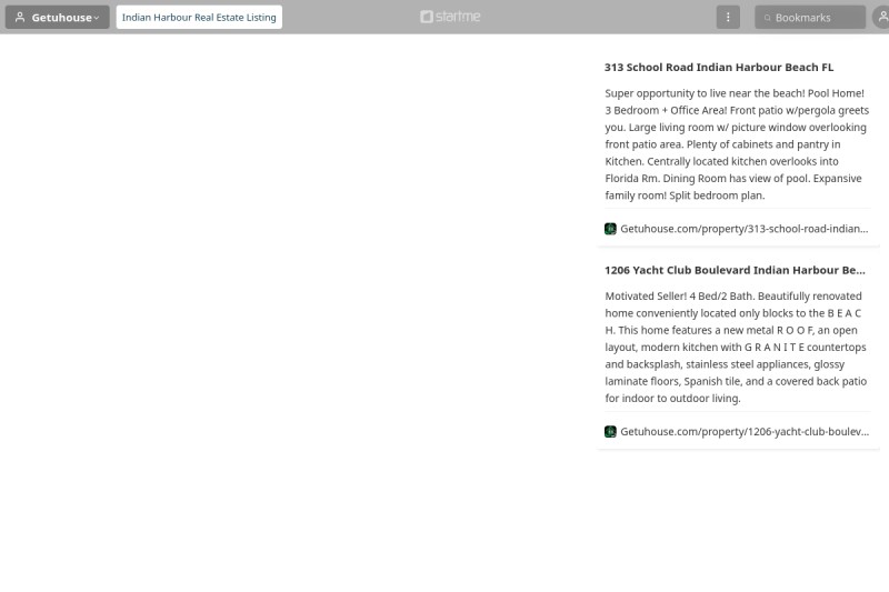 Indian Harbour Real Estate Listing start.me