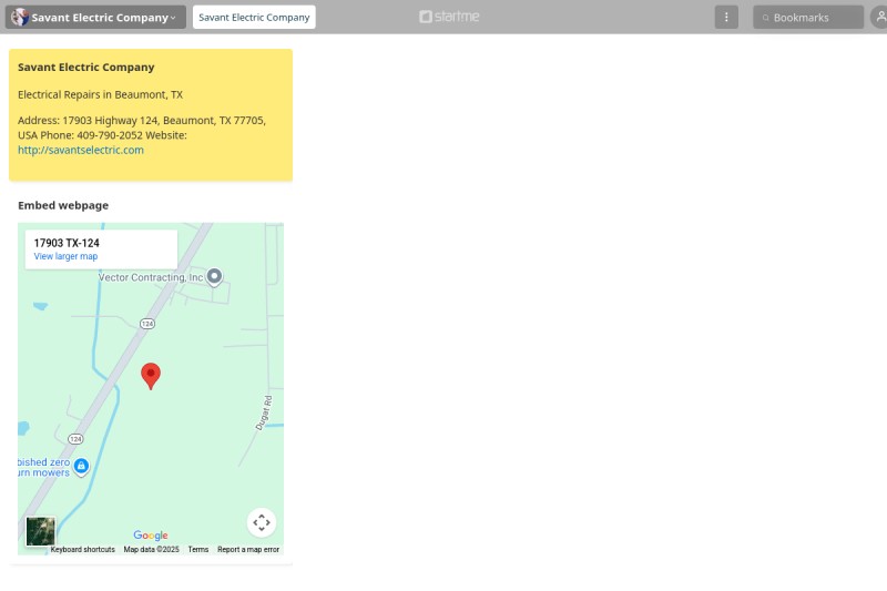 Savant Electric Company start.me