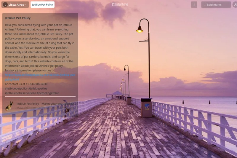 JetBlue Pet Policy start.me