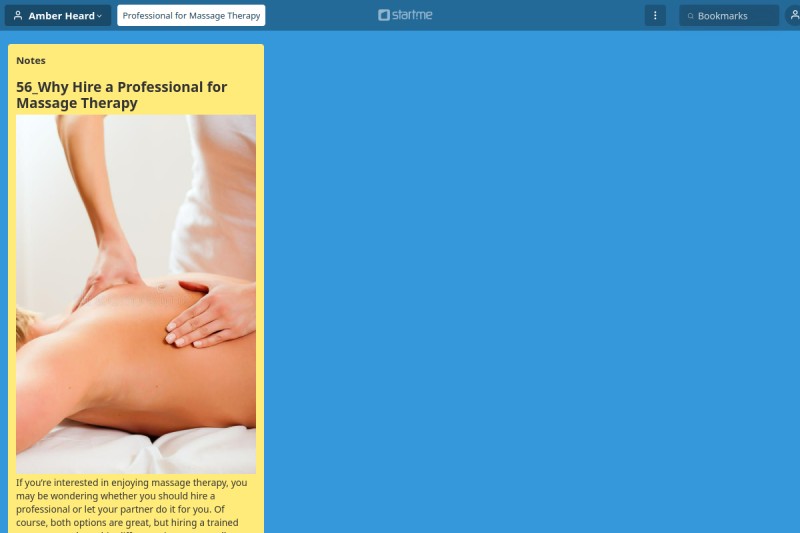 Professional for Massage Therapy start.me