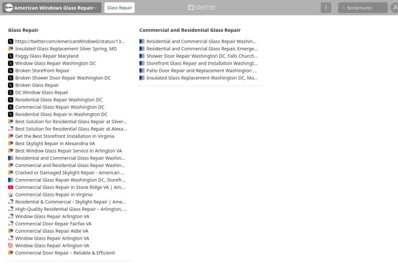 Glass Repair start.me