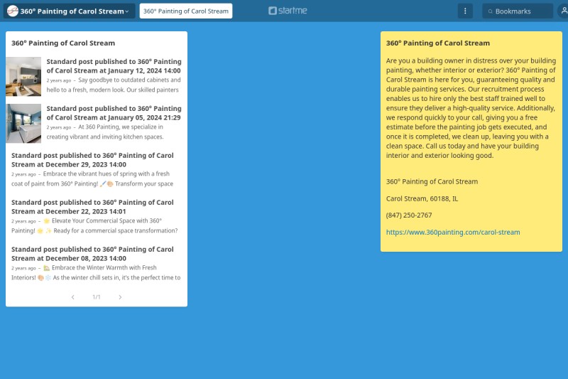 360° Painting of Carol Stream start.me