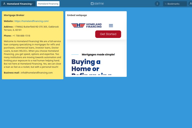 Homeland Financing start.me