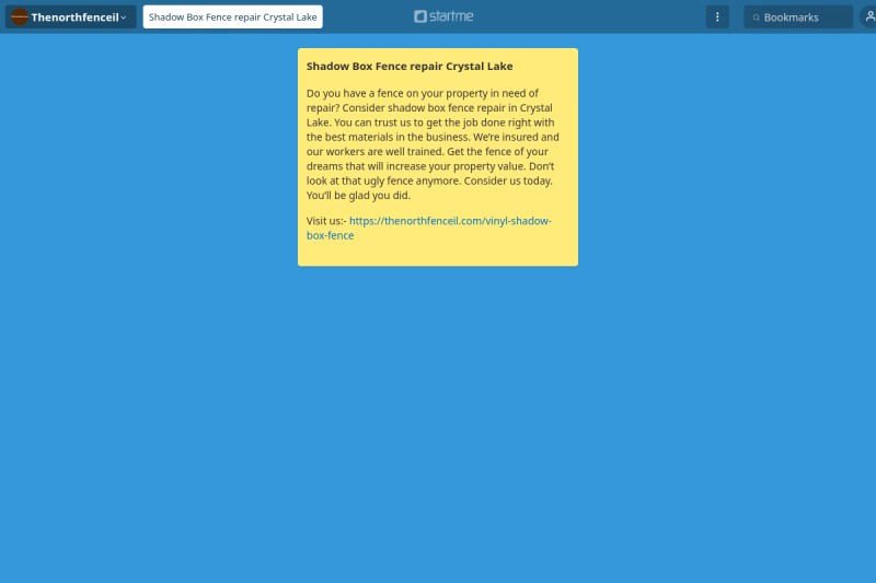 Shadow Box Fence repair Crystal Lake start.me