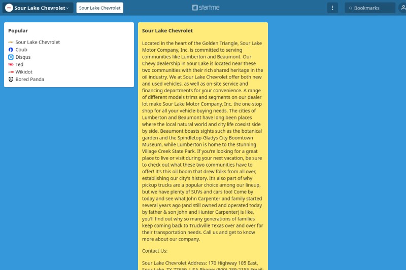 Sour Lake Chevrolet start.me