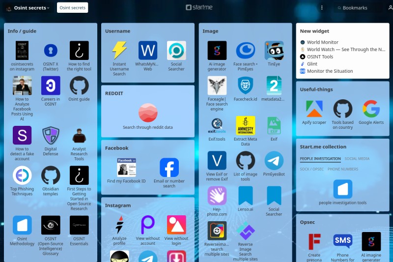 Osint secrets Start.me(03)