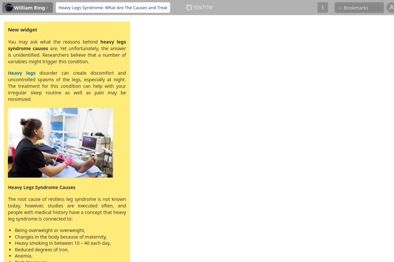 Heavy Legs Syndrome What Are The Causes and Treatment Options? start.me