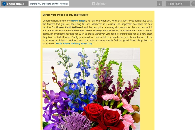 Before you choose to buy the flowers! start.me