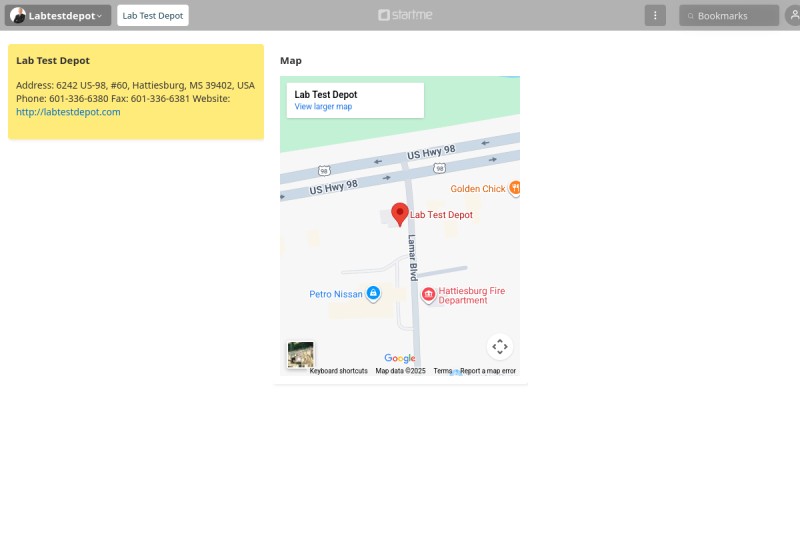Lab Test Depot start.me