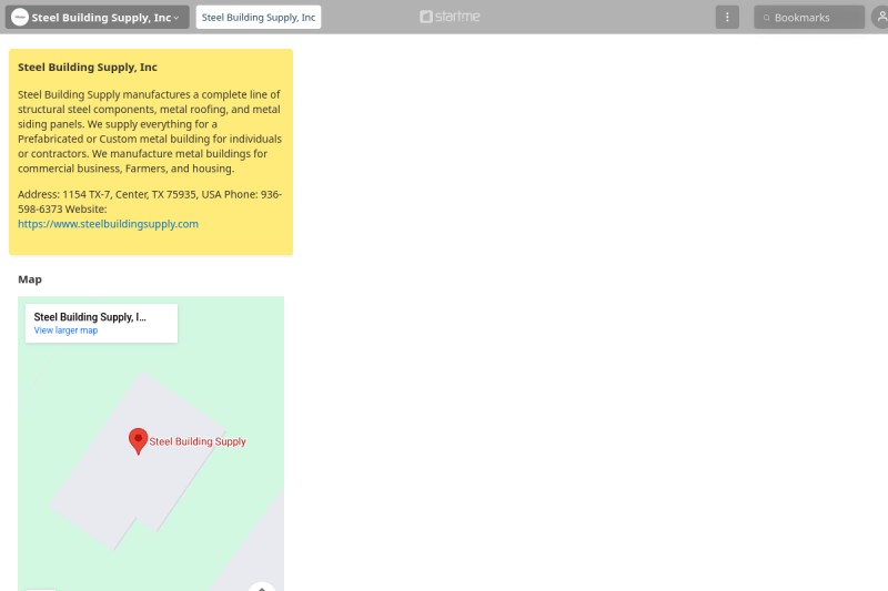 Steel Building Supply, Inc start.me