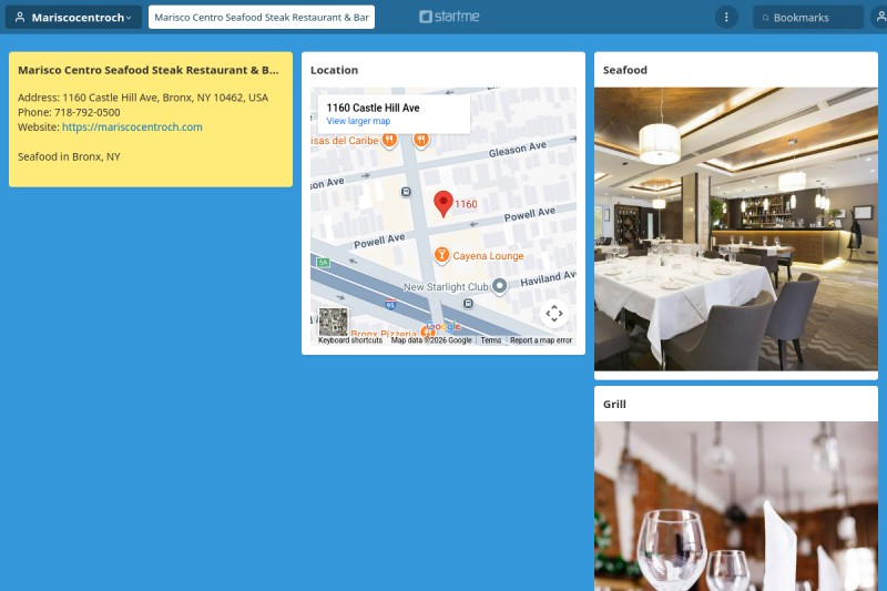 Marisco Centro Seafood Steak Restaurant & Bar start.me