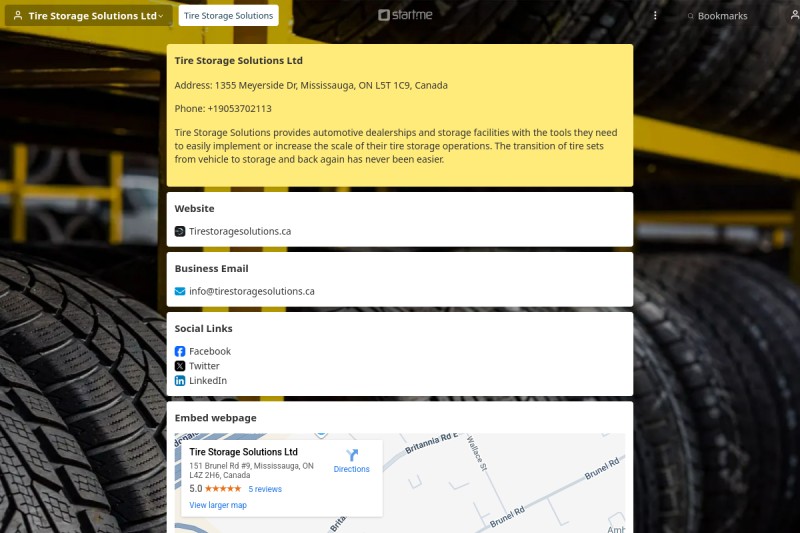 Tire Storage Solutions start.me