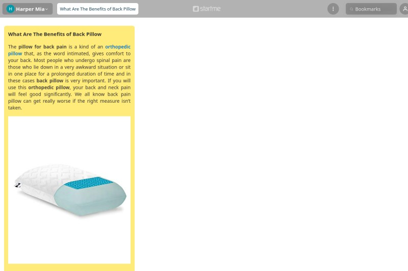 What Are The Benefits of Back Pillow start.me