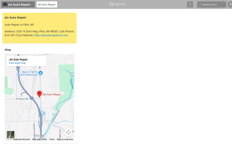 Jet Auto Repair start.me